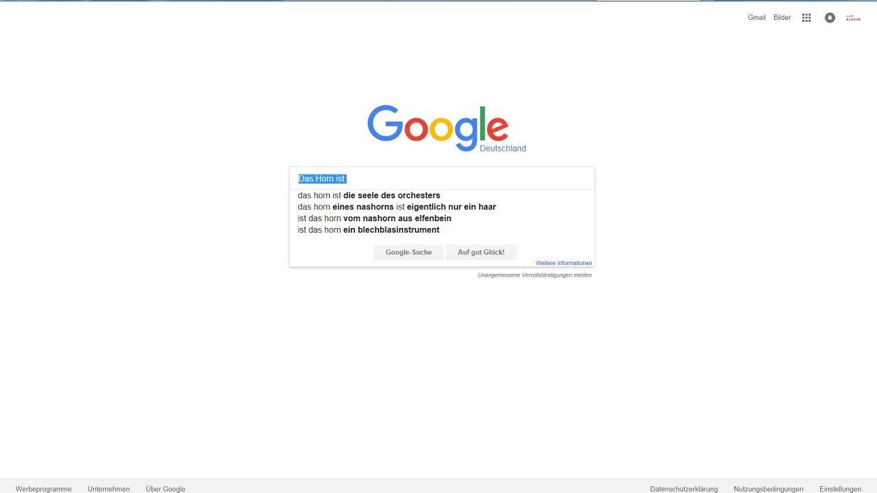 Was Passiert Wenn Man Google Googelt Google Autocomplete: Das passiert, wenn man klassische Musik googelt