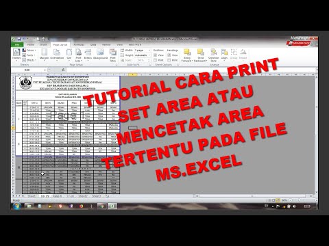 Tutorial cara cetak print set area file excel (Cara 1)