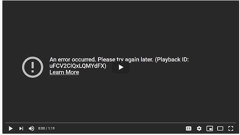 How to Fix an Error Occurred Please Try Again Later Playback ID YouTube || YouTube Playback ID Error