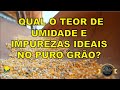 Qual o teor de umidade e impurezas ideais no puro grão?