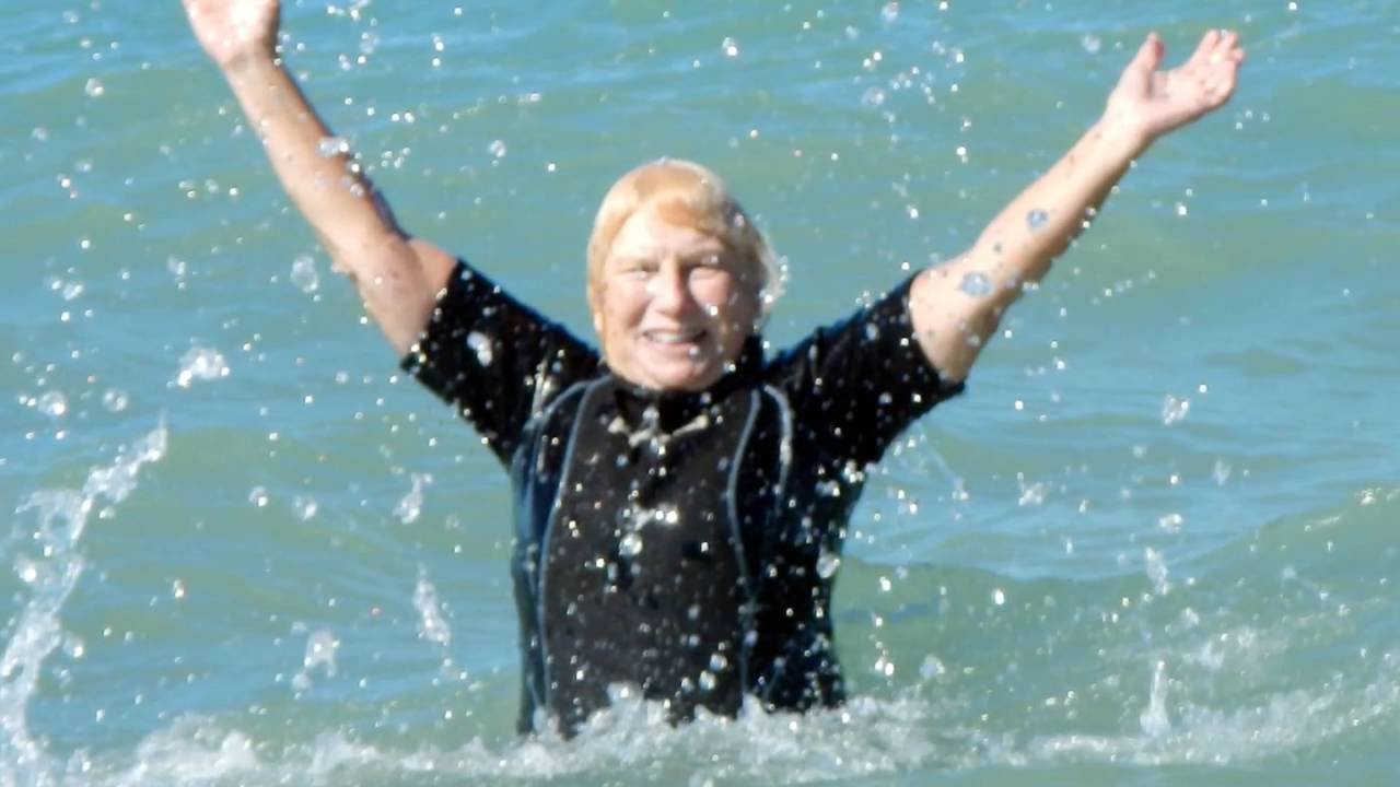 BAREFOOT WATERSKI Kettle Point Lake Huron Sept 21, 2016 YouTube