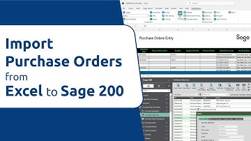 How to Import Purchase Orders from Excel to Sage 200