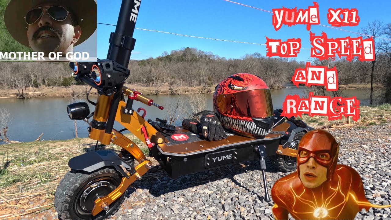 Yume X11+ Electric Scooter Top Speed Run and range across 2 counties!!