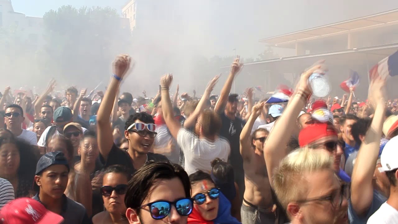 Finale Coupe du Monde de Football 2018 FRANCE CROATIE MONTPELLIER FAN ZONE
