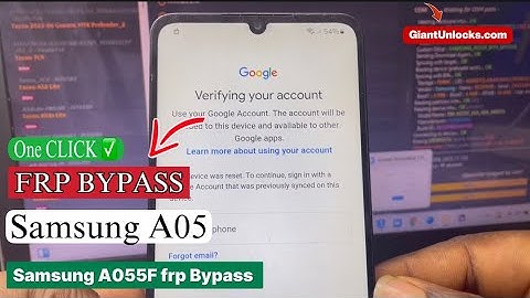Samsung A05 (A055F) FRP Bypass Android 14 | All Samsung FRP Unlock By UnlockTool
