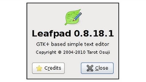Leafpad: small and simple text editor