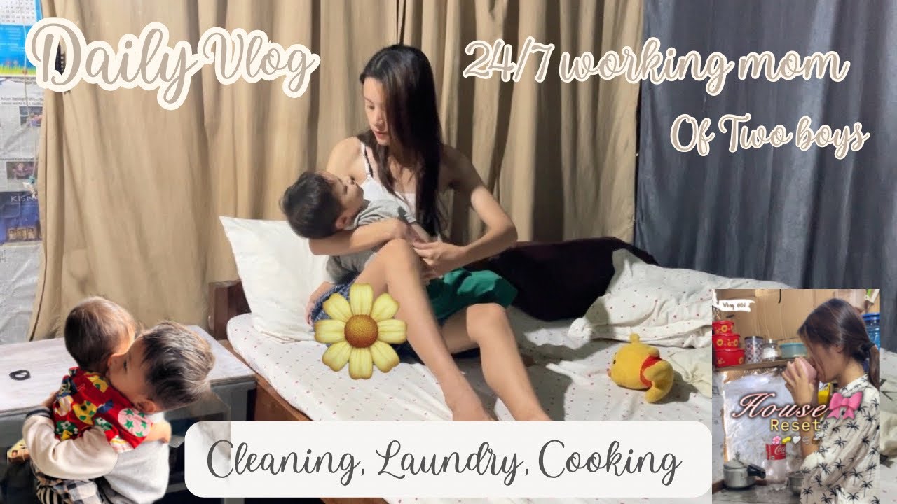 24/7 Exhausted tired mom daily vlog: Mom of two boys stay at home 🏠
