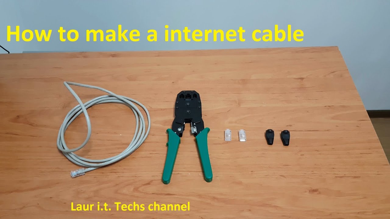How to make a internet cable RJ 45 - YouTube