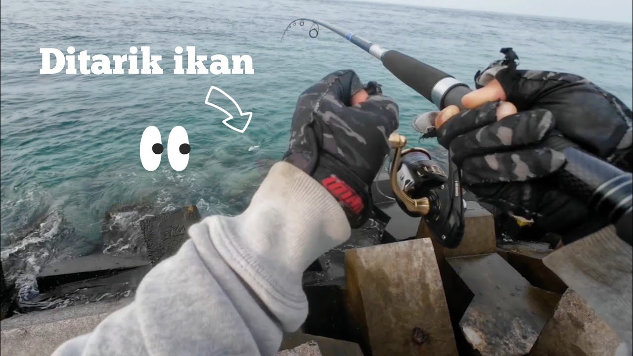 SHOREJIGGING DI PELABUHAN ❗❗❗,STRIKE 🎣 IKAN SIZE BAKAR🤙