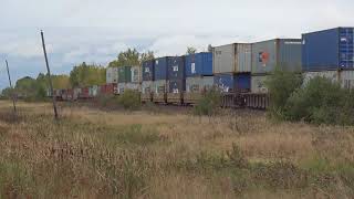 2017-09-25 Northbound CN Stack Train at Kelsey South Siding Switch