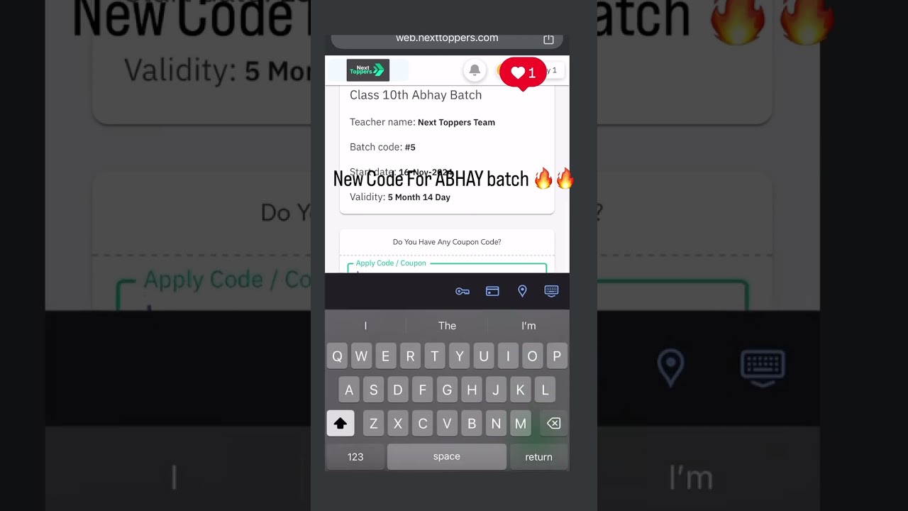 New code for abhay batch 💀🔥 
