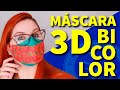 MÁSCARA 3D BICOLOR MOLDE TRADICIONAL - 2 CORES - FAMÍLIA DIY