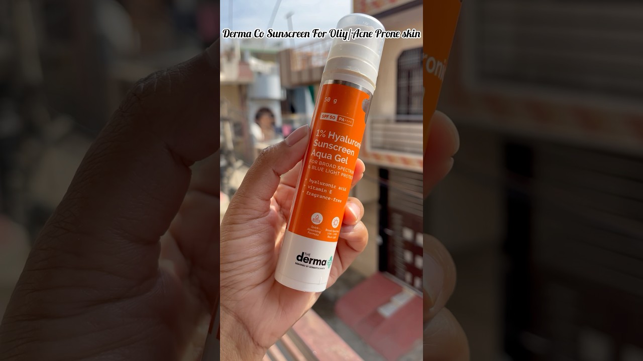 DERMA CO Sunscreen 🌞Oily Acne Prone Skin Sunscreen Review ✨🌸 
