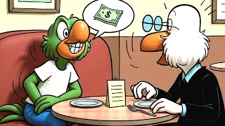 Zé Carioca Tries to Pay the Bill | Animated Comic Book of Zé Carioca