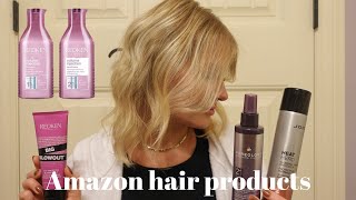 Amazon hair products on FINE, THIN HAIR | healthy hair routine