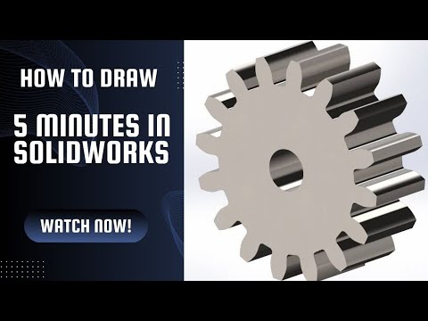How to Draw a Gear in SolidWorks in 5 Minutes | Fast & Easy Tutorial ...