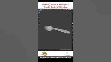 Modeling Spoon Blender 4.0 | Blender Basic 3d Modeling #spoon3dmodeling #blendershorts #spoon3dmodel