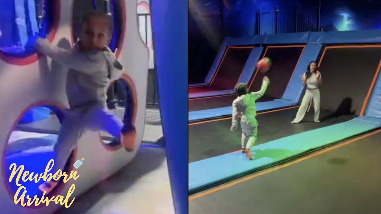 NBA Youngboy & Yaya Mayweather's Son KJ Tries To Blast Mom In Dodgeball While Celebrating His B-Day!