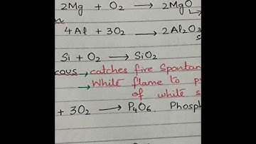 Reaction of period 3 elements with oxygen