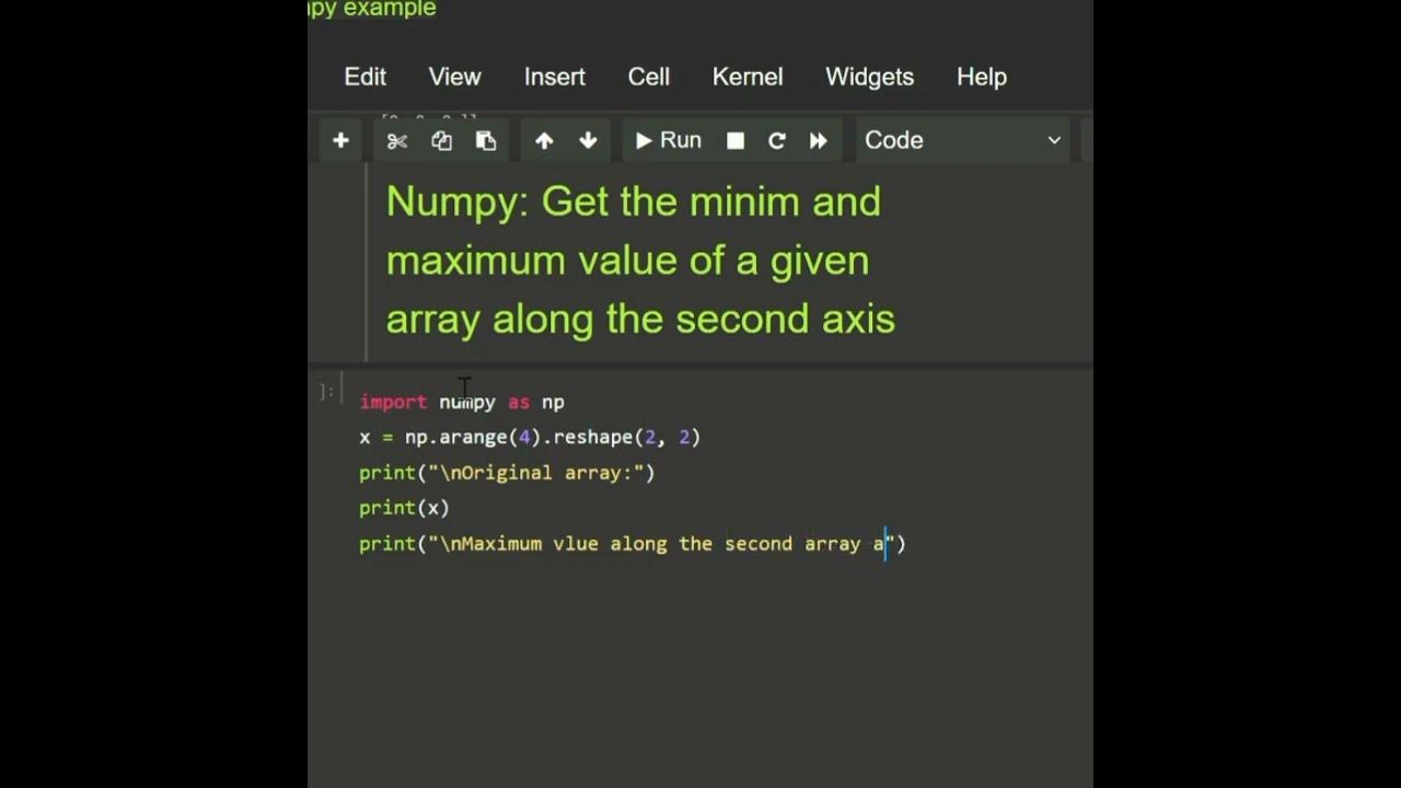  python numpy get the minimum and maximum value of a given array
