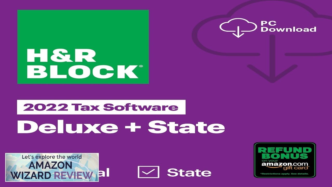 H&R Block Tax Software Deluxe + State 2022 with Refund Bonus Offer Review