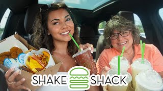 Trying Everything New At Shake Shack Ft. Mom Dubai Chocolate Bar Milkshake