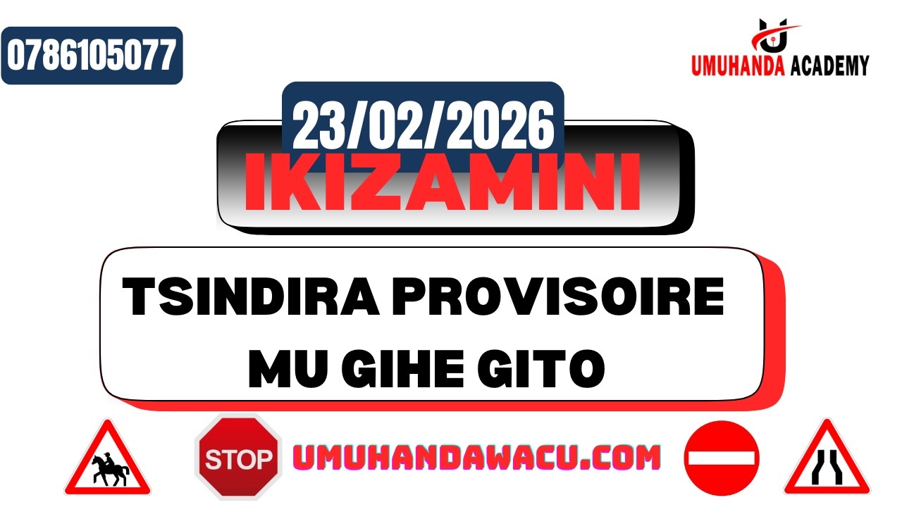 🚨AMATEGEKO Y'UMUHANDA🖥️ IBIBAZO N'IBISUBIZO BY'IKIZAMINI CYA PROVISOIRE CYAKOZWE UYU MUNSI.