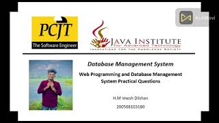 DBMS  Question set 16