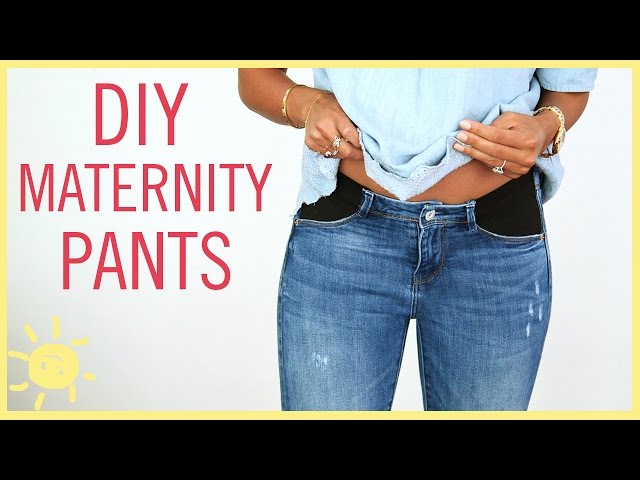 DIY waist extender made from a hairtie. Great for early pregnancy