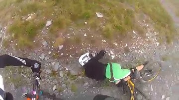 Funny MTB DH Crash at Antur Stiniog | GoPro HD Hero2