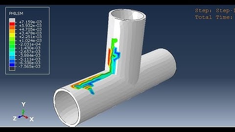ABAQUS tutorials : crack growth in T-jiont pipe using XFEM method