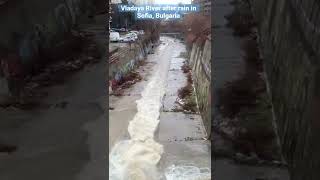 Vladaya River after rain in Sofia, Bulgaria