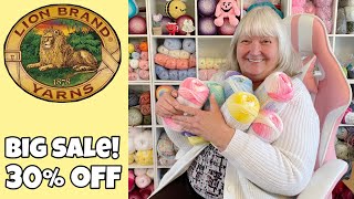 Lion Brand Yarn UNBOXING - Sale 30% Off Yarns and Kits!  Hurry before their gone. #lionbrand