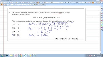 Edexcel IAL A2 Chemistry Unit 4 jan 14 q7 question solution