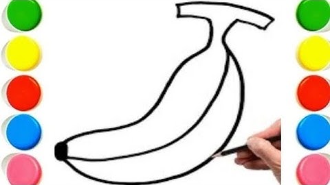 How To Draw cute banana Drawing, Painting & Coloring For Kids and Toddlers_ Child Art 🐋