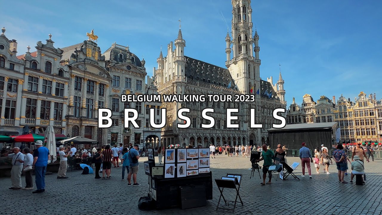 4K Brussels ,Belgium, pov city Walk 2023.
