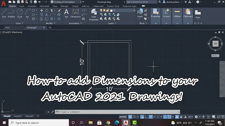 How to add Dimensions to your AutoCAD 2021 Drawings!