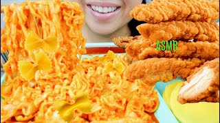 ASMR Sweet Chili Fried Chicken ♥︎ Spicy Cheesy Bowtie Noodles ♥︎ Corn 먹방 No Talking suellASMR