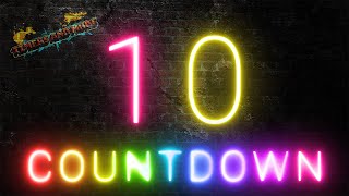 10 Sec NEON COUNTDOWN | Voice Over Number Sound Effects