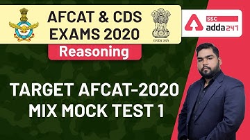 Target AFCAT 2020 Mix Mock Test- 1 | Reasoning for AFCAT & CDS Exams 2020