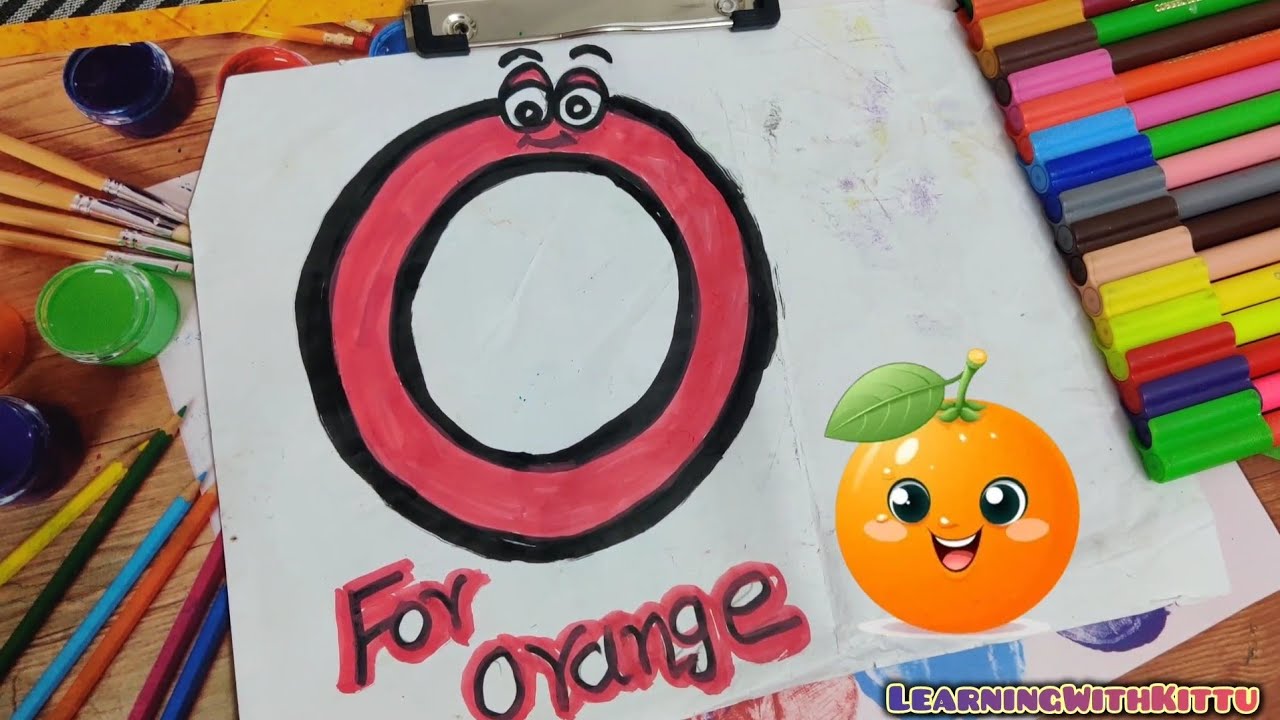 🅾️ O for Orange | Fun Alphabet Learning for Kids 🍊|Alphabet Drawing|Abcd |LearningWithKittu 