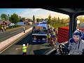 පොලිසියෙන් ඇල්ලුවා | Ets 2 multiplayer convoy|#ets2 #busgames #laahiru