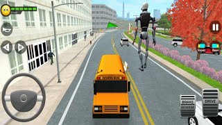 School Bus  Driving Simulator 3D - Şehir Okul Otobüsü Sürüşü - Android gameplay screenshot 1
