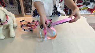 3003 Gradient Series, Dog harness, collar and leash Set, you could customize in your brand