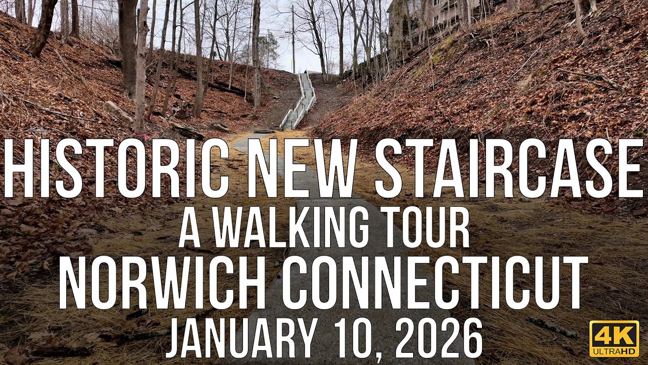 Новая лестница в Норвиче: с улицы Янтик на улицу Сачем | Замена исторической инфраструктуры | 4K