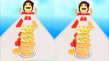 Pancake Run 🍔🥞🍰 - All Level Gameplay - Android,iOS Level 4 and 5.
