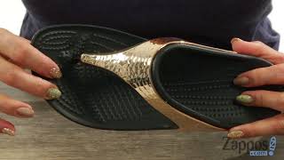 Crocs Sloane Hammered Metallic Flip SKU: 8990924 - YouTube