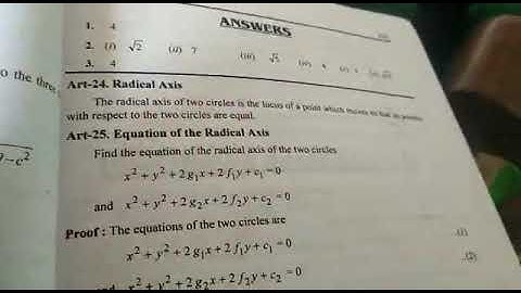 circle ...equation of radical axis... bsc1