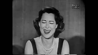 "TO TELL THE TRUTH"  --  KITTY CARLISLE GREAT QUESTION (1957 05 21)