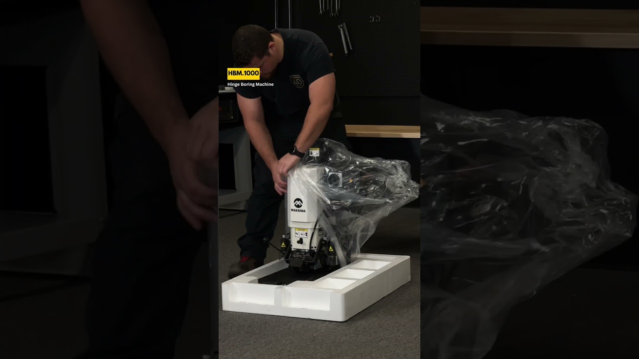 Распаковка станка для распиловки петель HBM.1000